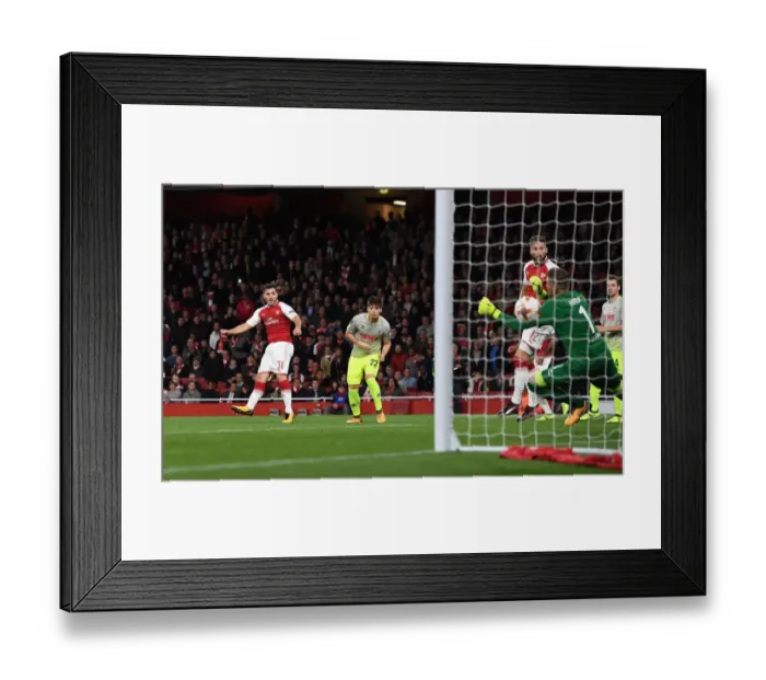 Framed Print : Sead Kolasinac Scores First Arsenal Goal Against 1. FC Koeln in Europa League (2017)