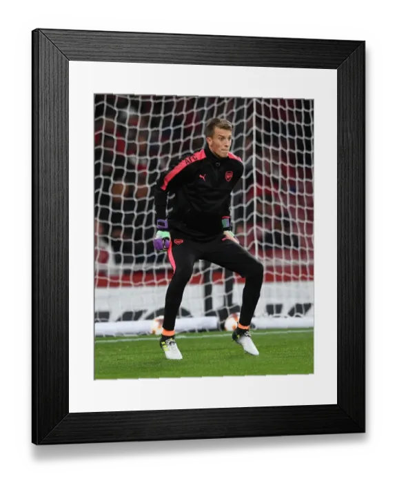 Framed Print : Matt Macey Prepares for Arsenal's Europa League Clash Against 1. FC Koeln