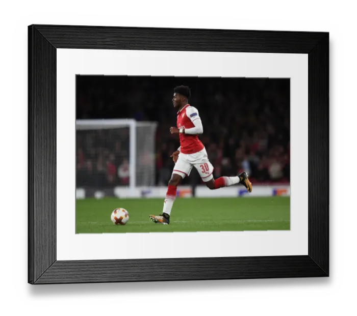 Framed Print : Ainsley Maitland-Niles in Action: Arsenal vs. 1. FC Koeln, Europa League 2017-18