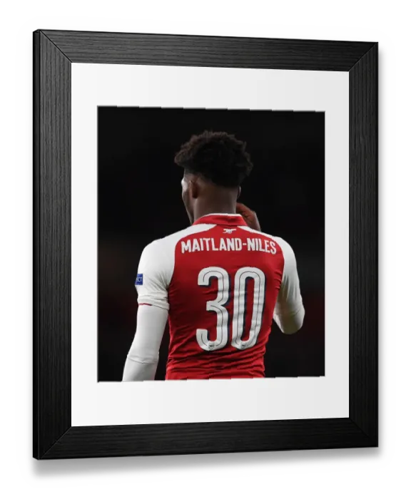 Framed Print : Ainsley Maitland-Niles: Arsenal's Star Performance Against 1. FC Koeln in Europa League (2017-18)