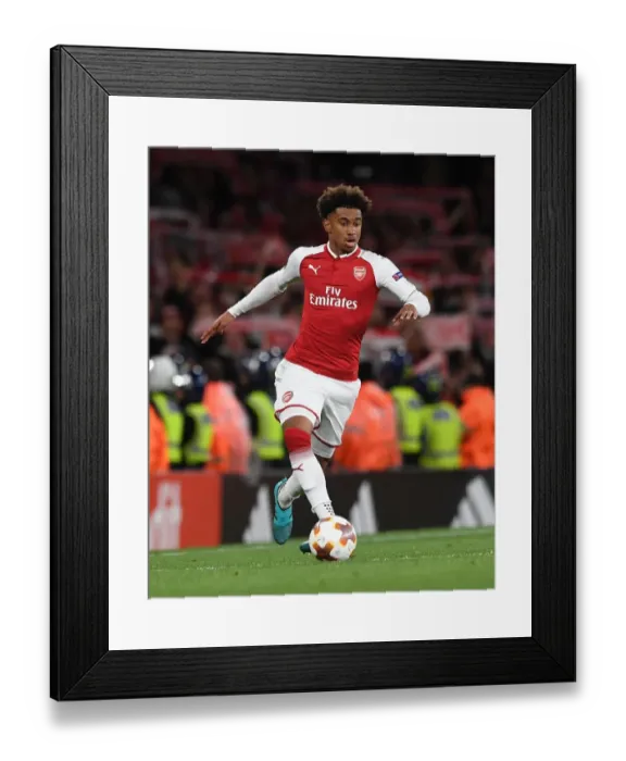 Framed Print : Reiss Nelson in Action: Arsenal vs. 1. FC Koeln, Europa League 2017-18