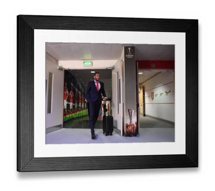Framed Print : Arsenal FC vs. 1. FC Koeln: David Ospina's Arrival at Emirates Stadium (UEFA Europa League, 2017)