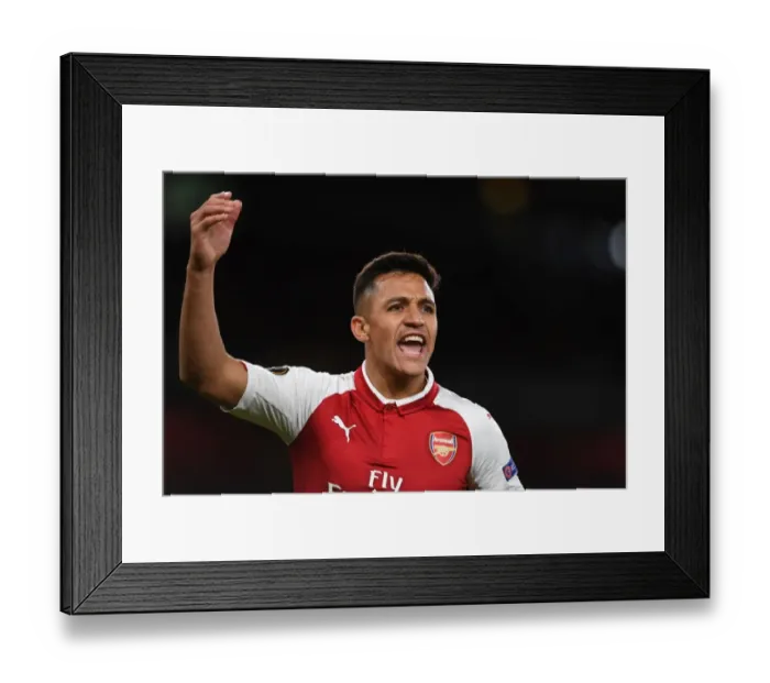Framed Print : Alexis Sanchez in Action: Arsenal vs. 1. FC Koeln, UEFA Europa League (2017)