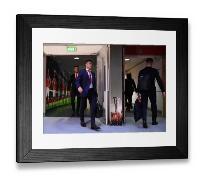 Framed Print : Arsenal's Alexis Sanchez Arrives at Emirates Stadium for Arsenal FC vs. 1. FC Koeln UEFA Europa League Match