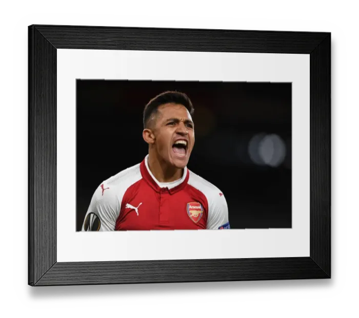 Framed Print : Alexis Sanchez: Arsenal Star in UEFA Europa League Action against 1. FC Koeln (2017)