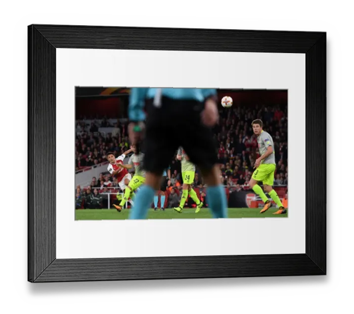 Framed Print : Alexis Sanchez Scores Arsenal's Second Goal Against 1. FC Koeln in Europa League Match