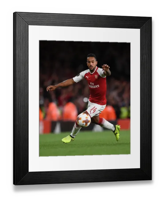 Framed Print : Theo Walcott in Action: Arsenal vs. 1. FC Koeln, UEFA Europa League (2017)