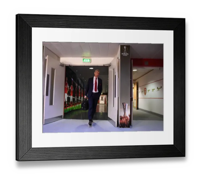 Framed Print : Arsene Wenger Arrives at Emirates Stadium for Arsenal vs. FC Köln Europa League Match, 2017 Framed Print : Arsene Wenger Arrives at Emirates Stadium for Arsenal vs. FC Köln Europa League Match, 2017