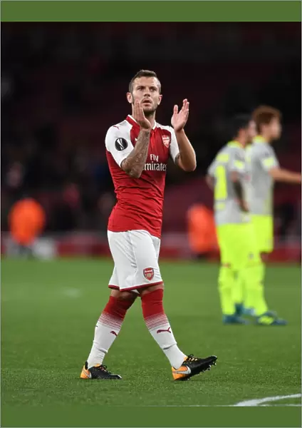 Jack Wilshere Celebrates Europa League Victory with Arsenal Fans (2017-18)