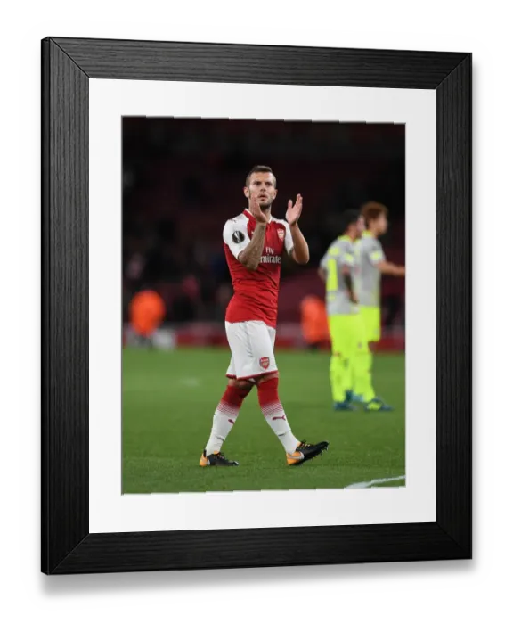 Framed Print : Jack Wilshere Celebrates Europa League Victory with Arsenal Fans (2017-18) Framed Print : Jack Wilshere Celebrates Europa League Victory with Arsenal Fans (2017-18)