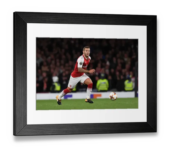 Framed Print : Jack Wilshere: In Action for Arsenal Against 1. FC Koeln