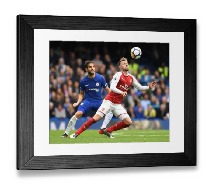 Framed Print : Ramsey vs. Fabregas: Battle of the Midfielders - Chelsea vs. Arsenal, Premier League 2017-18