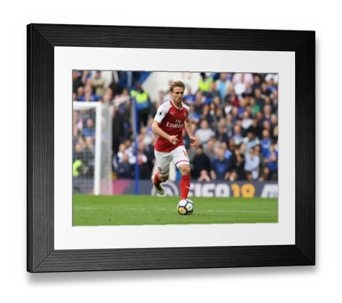 Framed Print : Nacho Monreal in Action: Arsenal vs. Chelsea, Premier League 2017-18