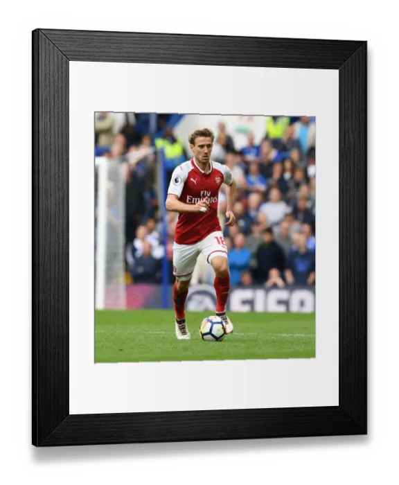 Framed Print : Nacho Monreal in Action: Chelsea vs Arsenal, Premier League 2017-18