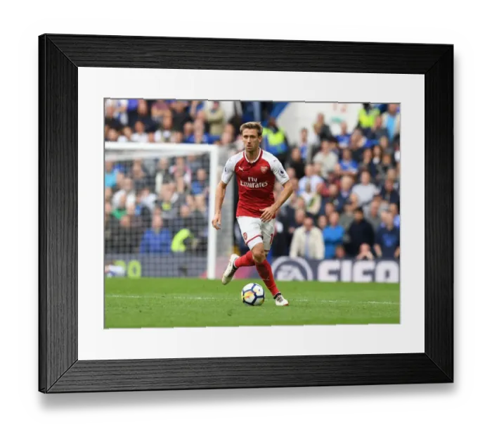 Framed Print : Nacho Monreal in Action: Arsenal vs. Chelsea, Premier League 2017-18