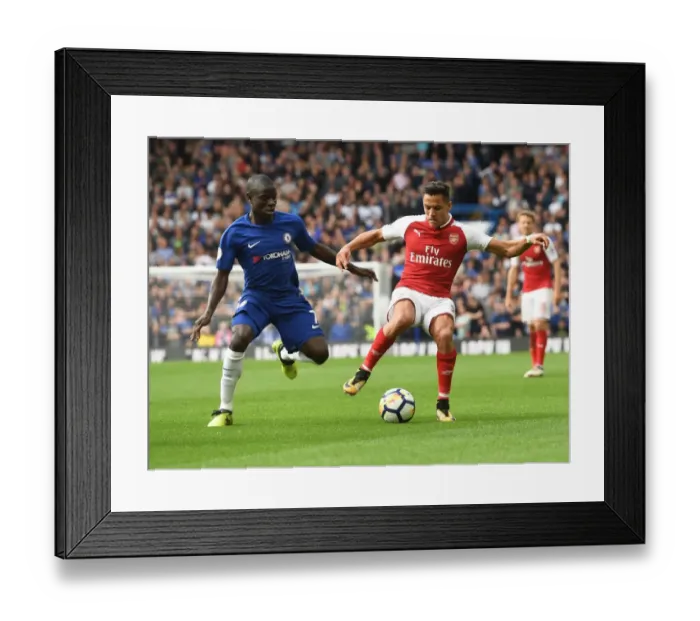 Framed Print : Sanchez vs. Kante: A Premier League Battle of Stars Framed Print : Sanchez vs. Kante: A Premier League Battle of Stars