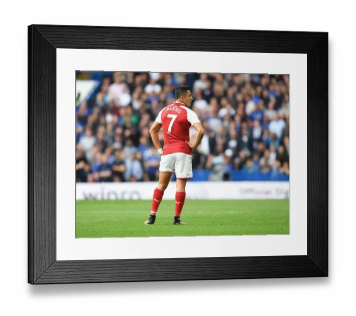 Framed Print : Alexis Sanchez: Battle at Stamford Bridge - Chelsea vs Arsenal, Premier League 2017-18