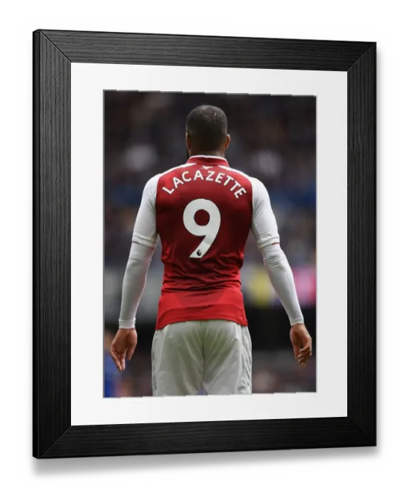 Framed Print : Alex Lacazette in Action: Chelsea vs. Arsenal, Premier League 2017-18