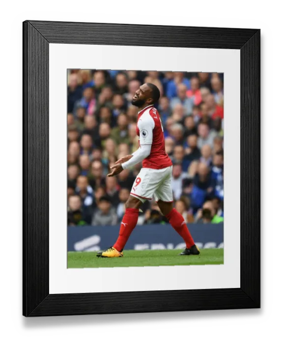 Framed Print : Alex Lacazette in Action: Chelsea vs. Arsenal, Premier League 2017-18 Framed Print : Alex Lacazette in Action: Chelsea vs. Arsenal, Premier League 2017-18