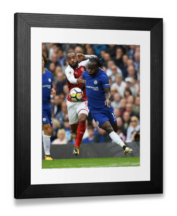 Framed Print : Lacazette vs. Moses: A Premier League Battle - Arsenal's Star Forward Clashes with Chelsea's Defender (2017-18) Framed Print : Lacazette vs. Moses: A Premier League Battle - Arsenal's Star Forward Clashes with Chelsea's Defender (2017-18)