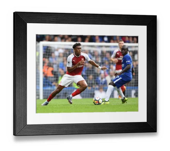 Framed Print : Alex Iwobi vs. N'Golo Kante: Battle at Stamford Bridge - Premier League 2017-18 Framed Print : Alex Iwobi vs. N'Golo Kante: Battle at Stamford Bridge - Premier League 2017-18