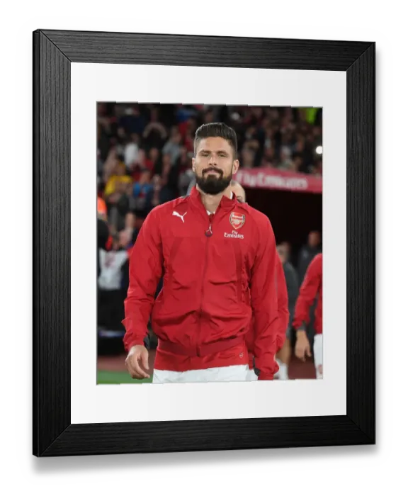 Framed Print : Arsenal's Giroud: Ready to Roar in Carabao Cup Clash against Doncaster