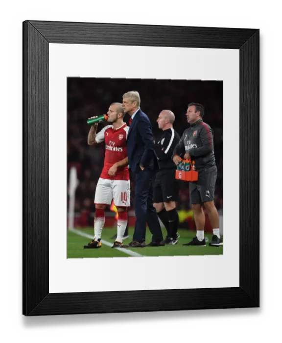 Framed Print : Arsene Wenger and Jack Wilshere: Arsenal's Duo in Carabao Cup Action against Doncaster Rovers