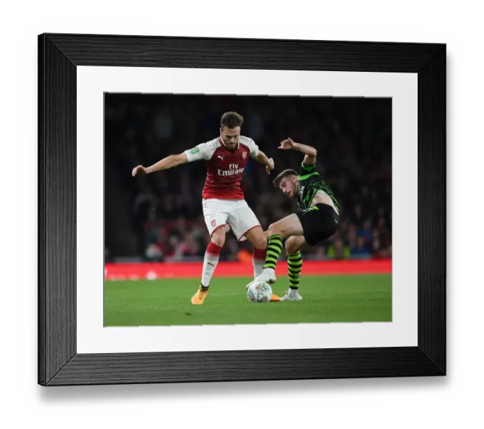 Framed Print : Clash at the Emirates: Calum Chambers vs Ben Whiteman in the Carabao Cup Framed Print : Clash at the Emirates: Calum Chambers vs Ben Whiteman in the Carabao Cup