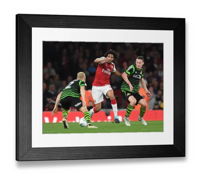 Framed Print : Mohamed Elneny (Arsenal) Liam Mandeville (Doncaster) Framed Print : Mohamed Elneny (Arsenal) Liam Mandeville (Doncaster)