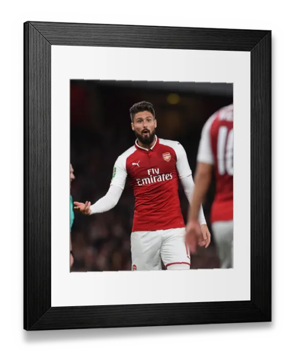 Framed Print : Olivier Giroud (Arsenal). Arsenal 1: 0 Doncaster