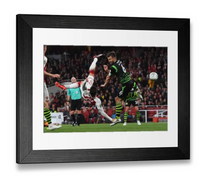 Framed Print : Olivier Giroud (Arsenal) Andy Butler (Doncaster). Arsenal 1: 0 Doncaster. The Carabao Cup Framed Print : Olivier Giroud (Arsenal) Andy Butler (Doncaster). Arsenal 1: 0 Doncaster. The Carabao Cup