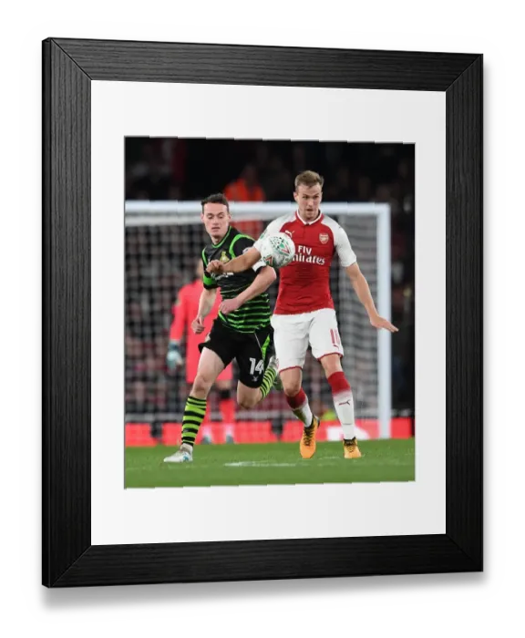 Framed Print : Holding vs Mandeville: A Carabao Cup Battle at Arsenal's Emirates Stadium Framed Print : Holding vs Mandeville: A Carabao Cup Battle at Arsenal's Emirates Stadium