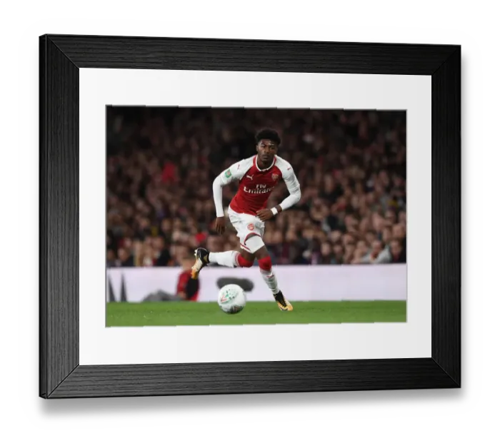 Framed Print : Ainsley Maitland-Niles (Arsenal). Arsenal 1: 0 Doncaster. The Carabao Cup. 3rd Round