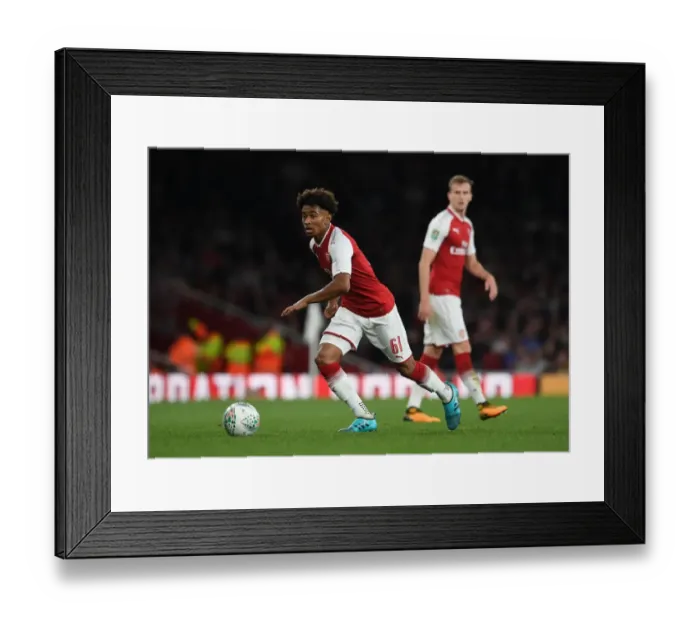 Framed Print : Reiss Nelson Shines in Arsenal's Carabao Cup Victory over Doncaster Rovers Framed Print : Reiss Nelson Shines in Arsenal's Carabao Cup Victory over Doncaster Rovers