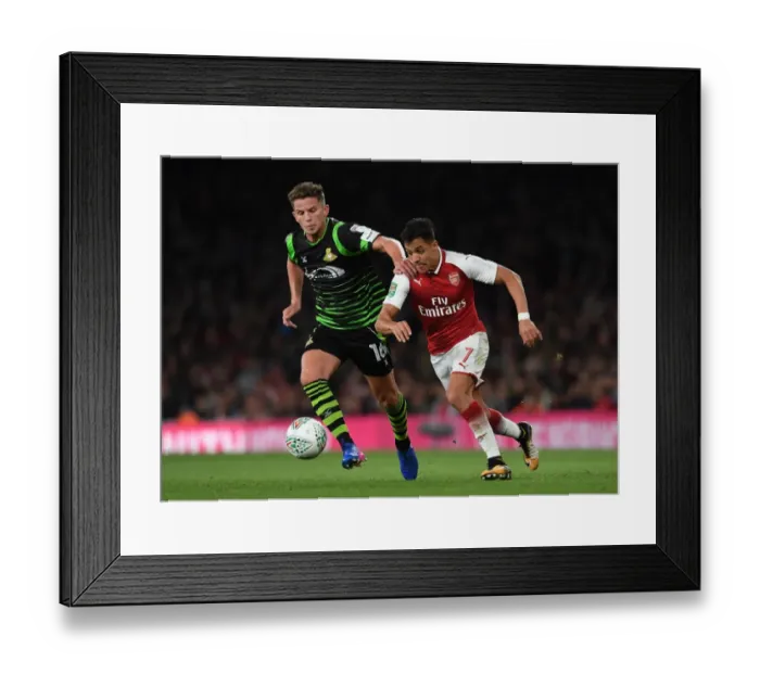 Framed Print : Clash of Stars: Sanchez vs. Houghton in Arsenal's Carabao Cup Battle Framed Print : Clash of Stars: Sanchez vs. Houghton in Arsenal's Carabao Cup Battle