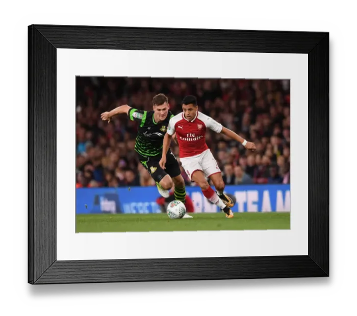 Framed Print : Alexis Sanchez Scores for Arsenal against Doncaster in Carabao Cup Third Round