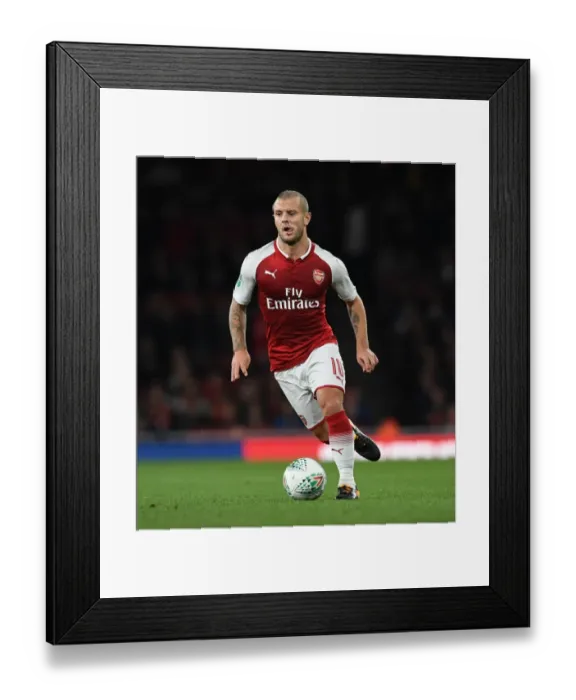 Framed Print : Jack Wilshere: In Action for Arsenal against Doncaster Rovers, Carabao Cup 2017-18