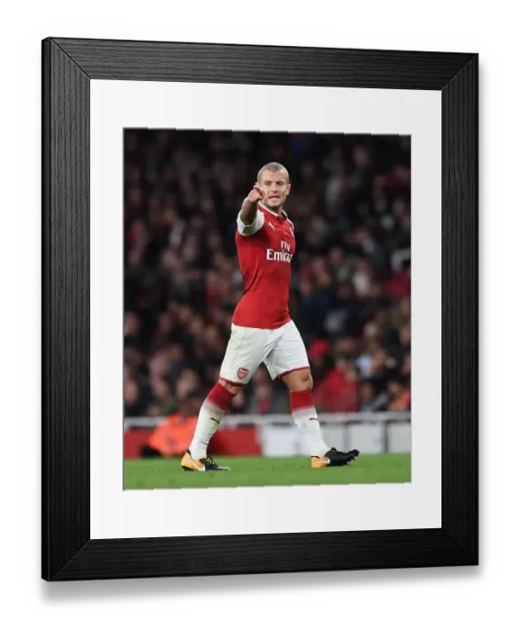Framed Print : Jack Wilshere: In Action for Arsenal against Doncaster Rovers, Carabao Cup 2017-18