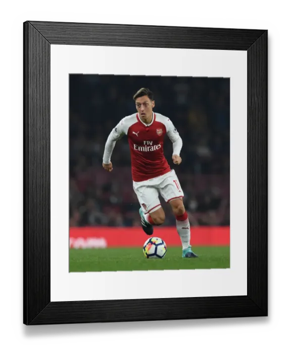 Framed Print : Mesut Ozil in Action: Arsenal vs. West Bromwich Albion, Premier League 2017-18