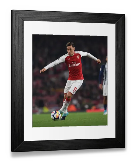 Framed Print : Mesut Ozil: In Action for Arsenal vs West Bromwich Albion, Premier League 2017-18