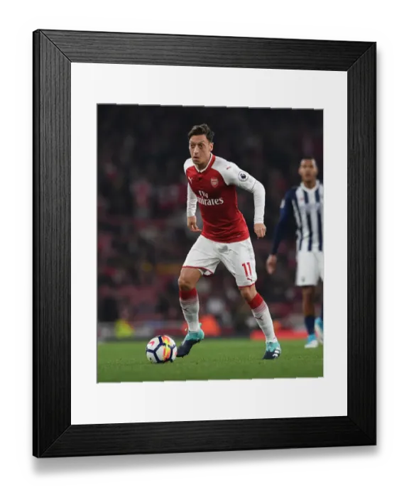 Framed Print : Mesut Ozil in Action: Arsenal vs. West Bromwich Albion, Premier League 2017-18