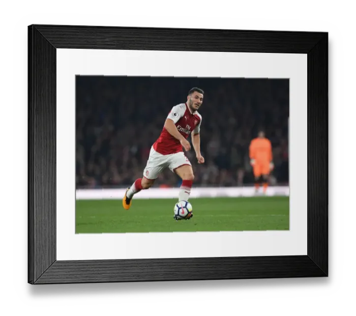 Framed Print : Sead Kolasinac: In Action for Arsenal Against West Bromwich Albion, Premier League 2017-18
