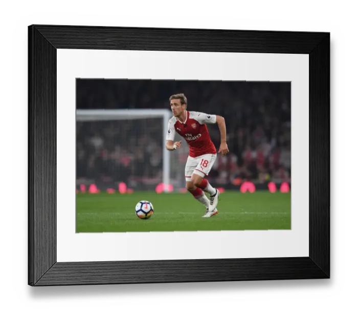 Framed Print : Nacho Monreal in Action: Arsenal vs West Bromwich Albion, Premier League 2017-18