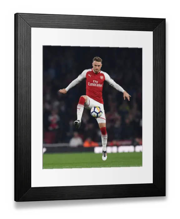 Framed Print : Aaron Ramsey in Action: Arsenal vs West Bromwich Albion, Premier League 2017-18