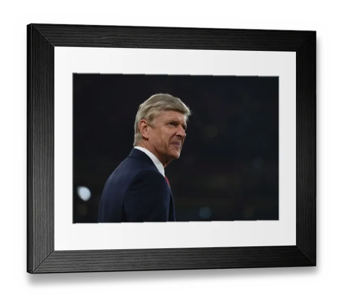 Framed Print : Arsene Wenger: Arsenal Manager before Arsenal vs West Bromwich Albion (2017-18)