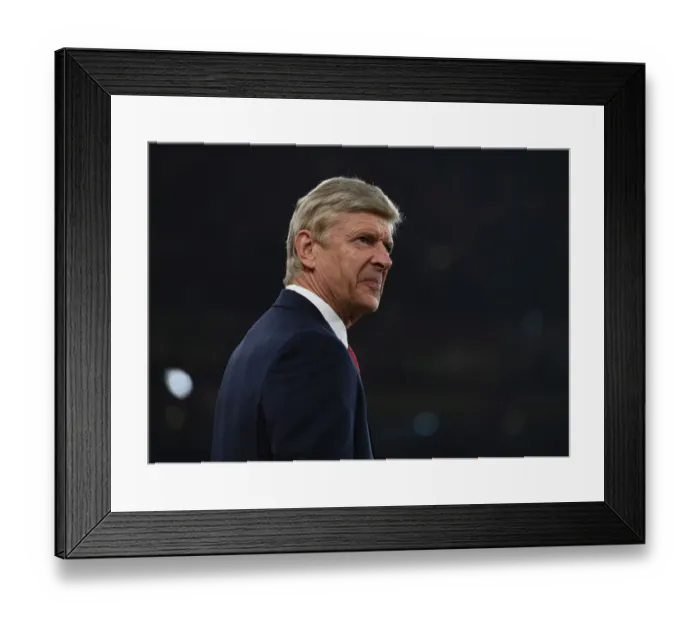 Framed Print : Arsene Wenger: Arsenal Manager Before Arsenal vs West Bromwich Albion (2017-18)