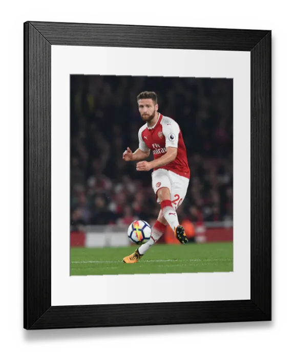 Framed Print : Mustafi's Determination: Arsenal's Shield Against West Bromwich Albion, 2017-18 Premier League