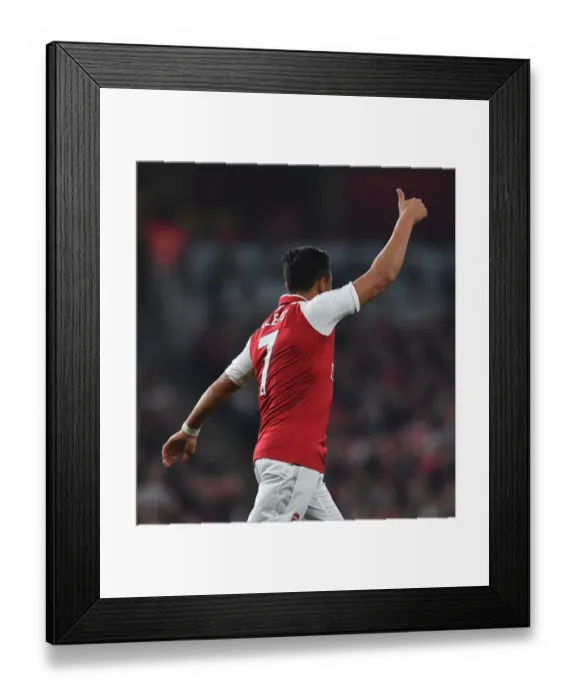 Framed Print : Alexis Sanchez in Action: Arsenal vs West Bromwich Albion, Premier League 2017-18
