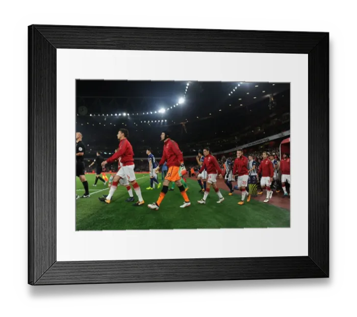 Framed Print : Arsenal's Laurent Koscielny Leads Out the Team against West Bromwich Albion, 2017-18 Season