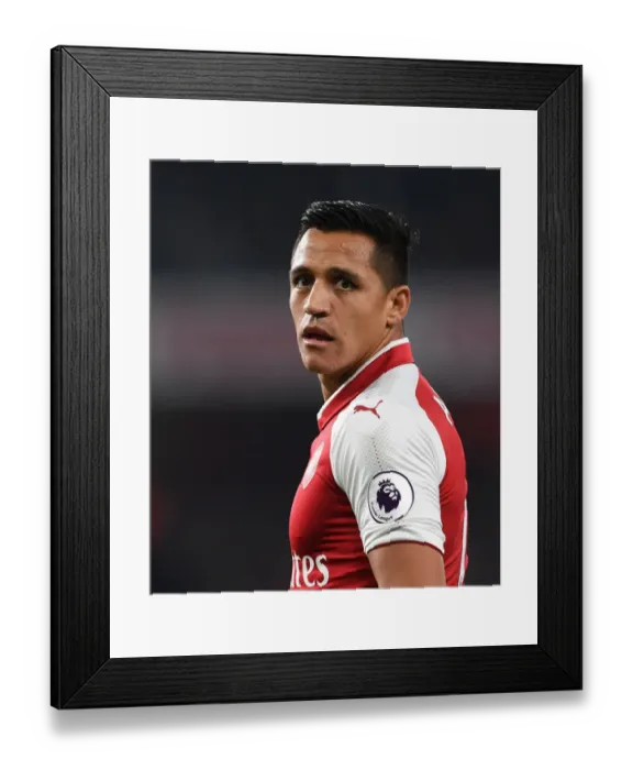 Framed Print : Alexis Sanchez: Arsenal's Dynamic Force in Action against West Bromwich Albion, Premier League 2017-18